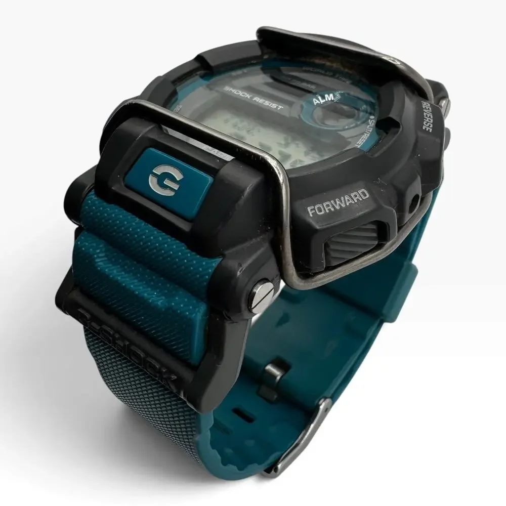 Casio G-Shock GD-400-2 Teal Black Digital Watch 3434 Face Guards 200M